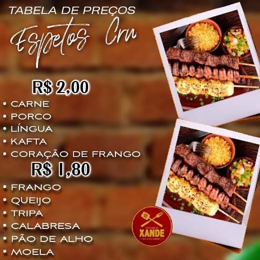 Menu em Espetinho Do Xande Natal R Adrianópolis