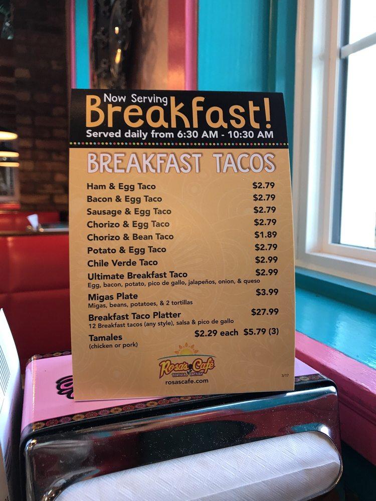 Menu at Rosa's Café & Tortilla Factory desserts, San Angelo, Sherwood Way