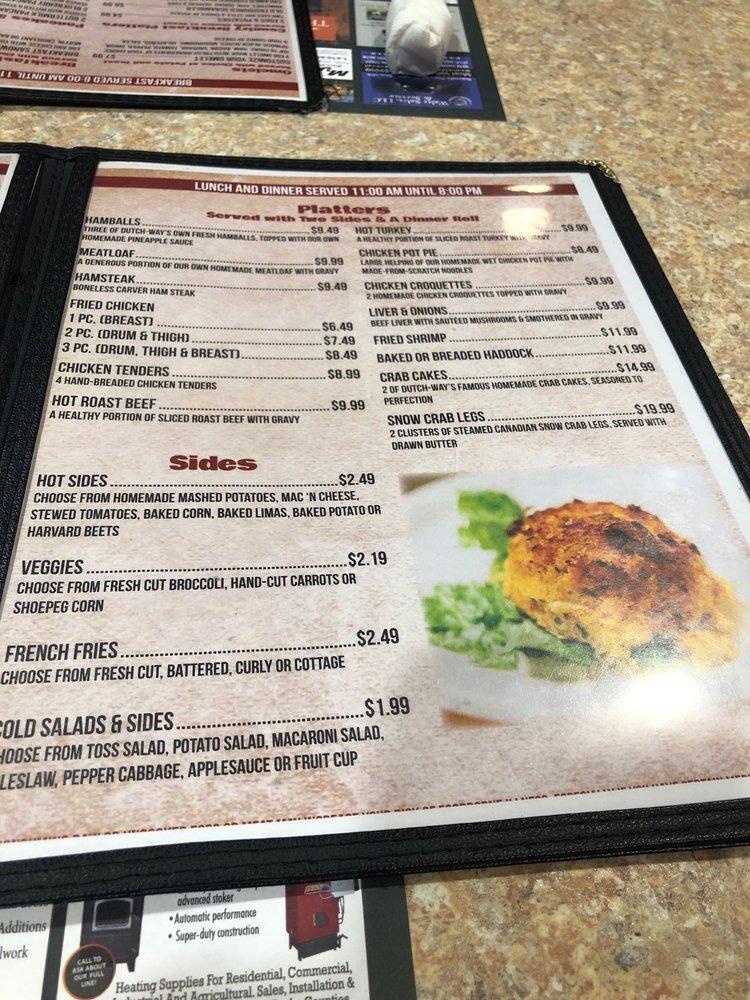 Menu at DutchWay Family Restaurant Gap, Gap, 365 PA41