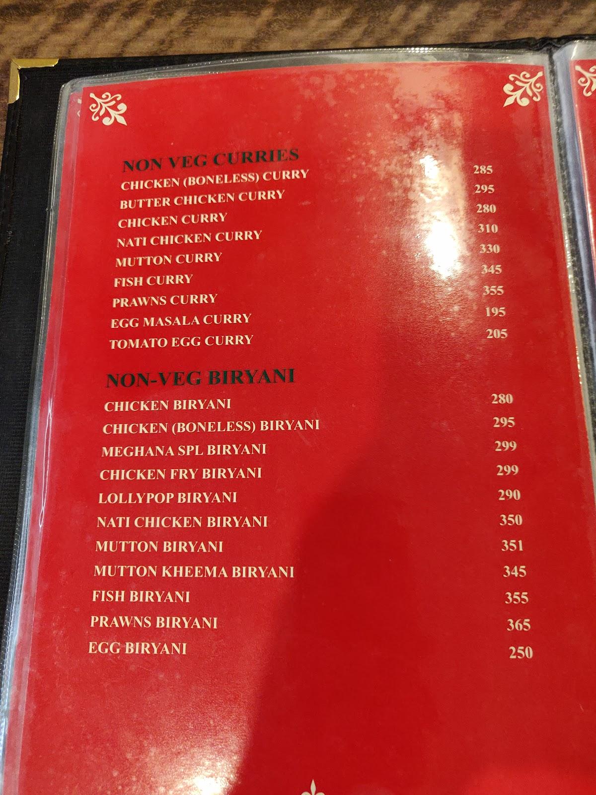 Menu at Meghana Foods Singasandra, Bengaluru