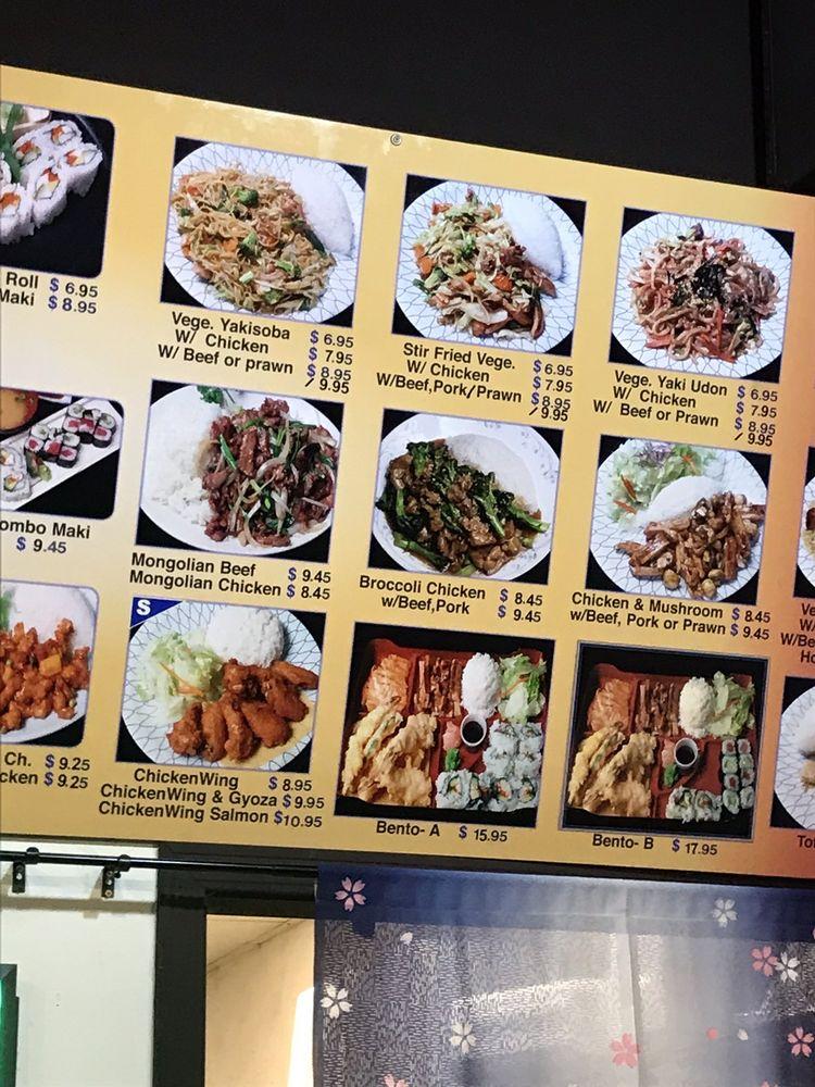 Menu at King's Teriyaki restaurant, Enumclaw