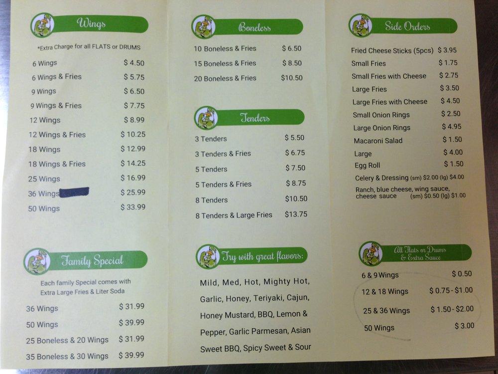 Carta del restaurante Mighty Wings, Kissimmee, Fortune Rd