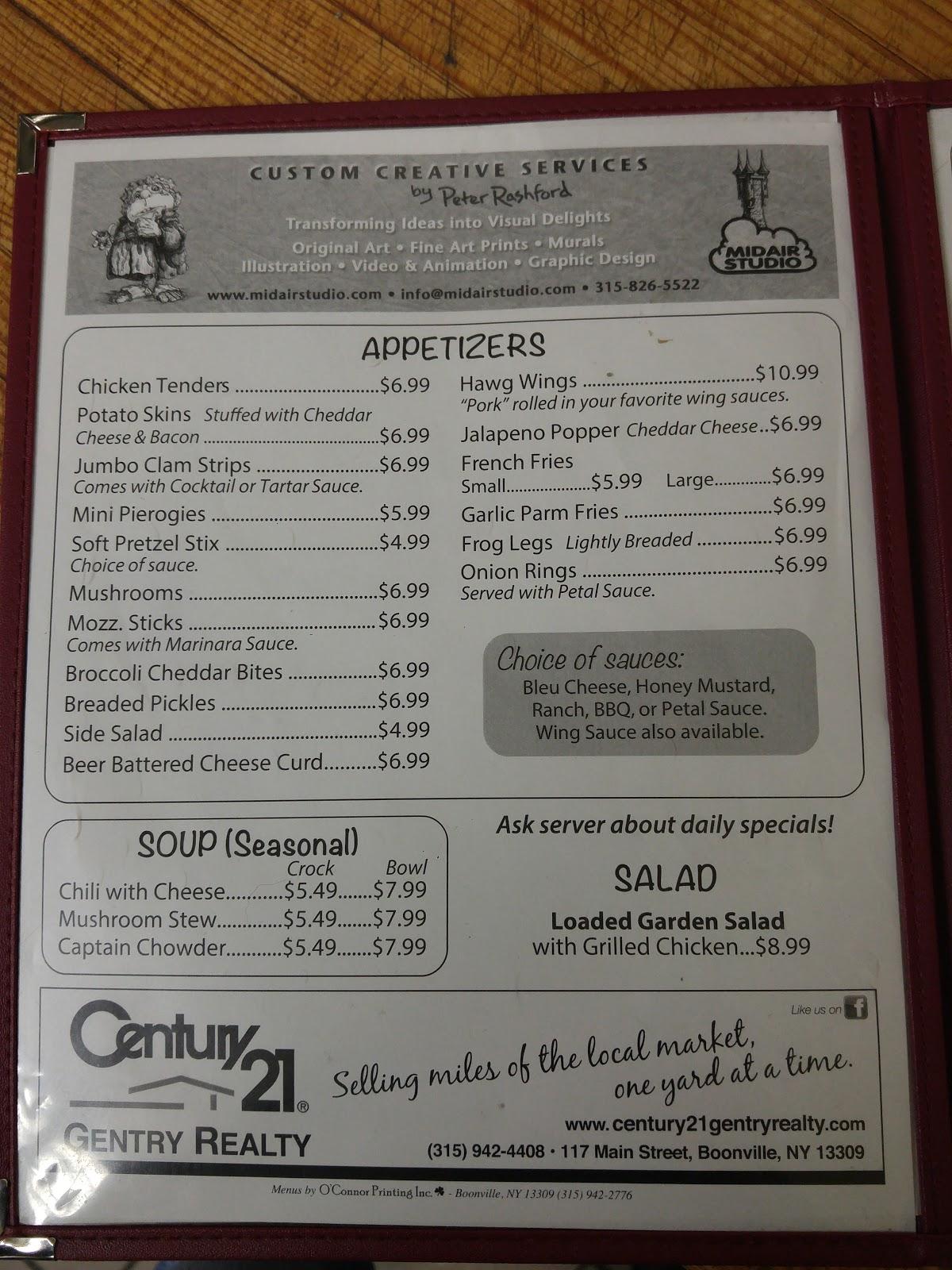 Menu at Kratzy's Bar & Grill, Alder Creek, NY28