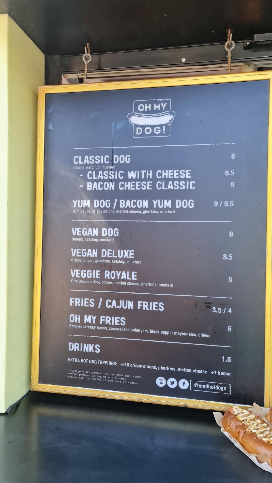 Oh my best sale dog menu