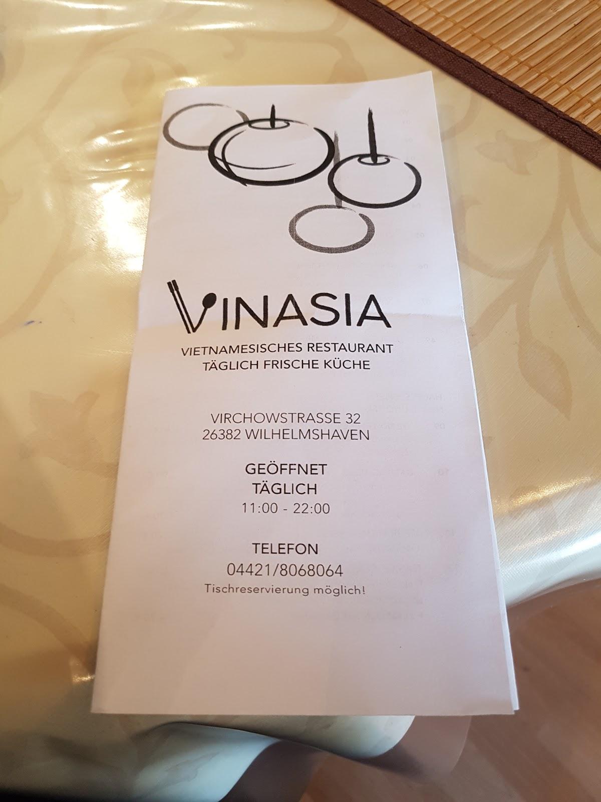 Speisekarte von Vinasia Restaurant Wilhelmshaven, Wilhelmshaven