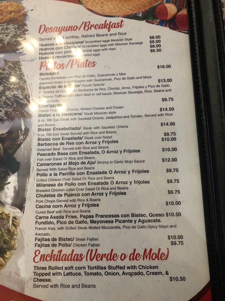 Carta de Molcajetes Mexican Restaurant JERSEY CITY, Jersey City