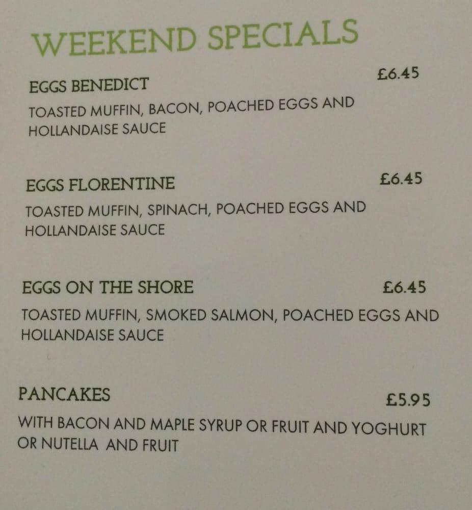 Menu at Rock Salt Cafe, Edinburgh