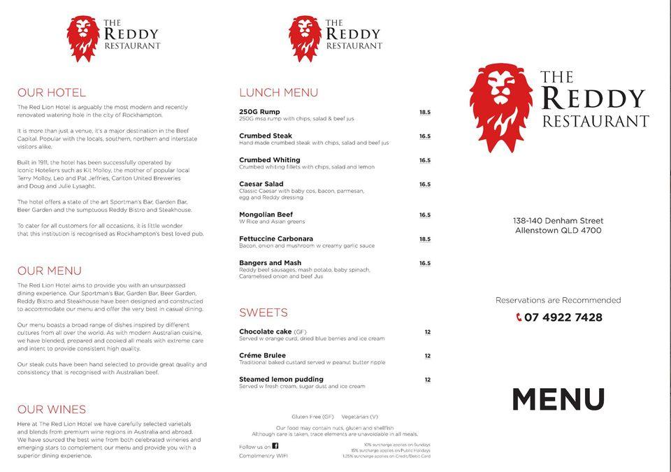 Menu At Red Lion Hotel Pub Bar Rockhampton City menu-at-red-lion-hotel-pub-bar-rockhampton-city