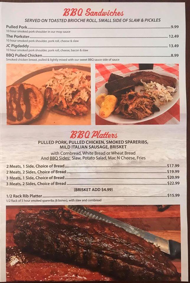 Menu at Pork Island Grill BBQ, Ocean City