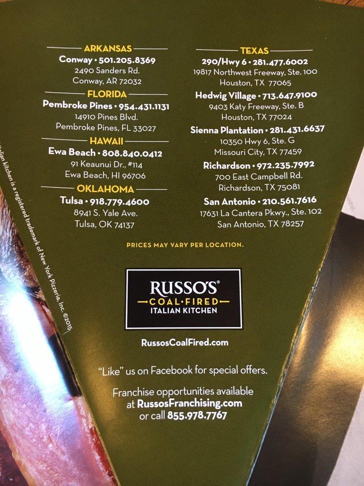 Menu At Russo S Coal Fired Italian Kitchen Pizzeria Tulsa   R8c1 Russos Coal Fired Italian Kitchen Menu 2022 10 3 