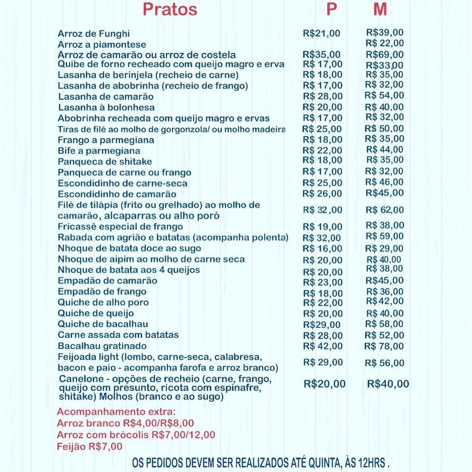 Restaurante Estilo Carioca cardápio