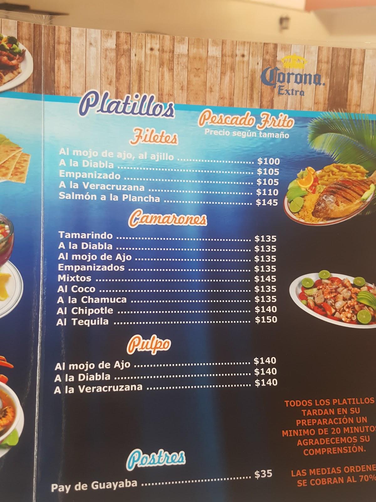 Menu at Restaurant Bar Barra de Navidad, Villa de Álvarez