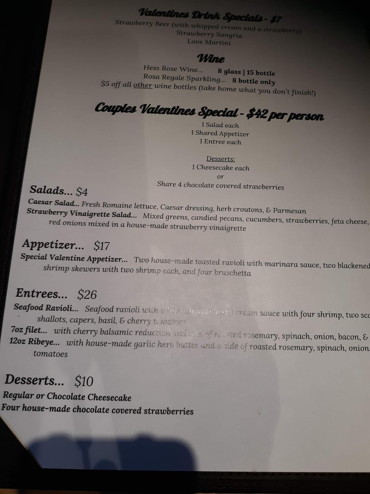 Menu at Signature Tap House restaurant, Fairview Heights