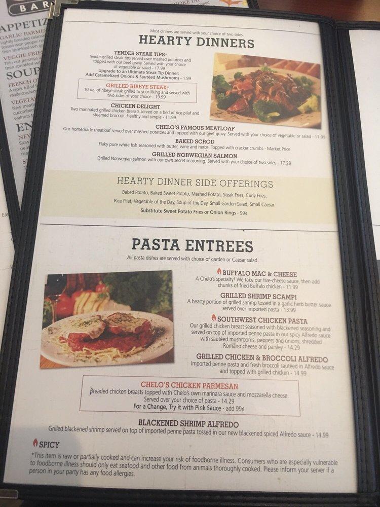 Menu at Chelo's Hometown Bar & Grille, Smithfield, 445 Putnam Pike