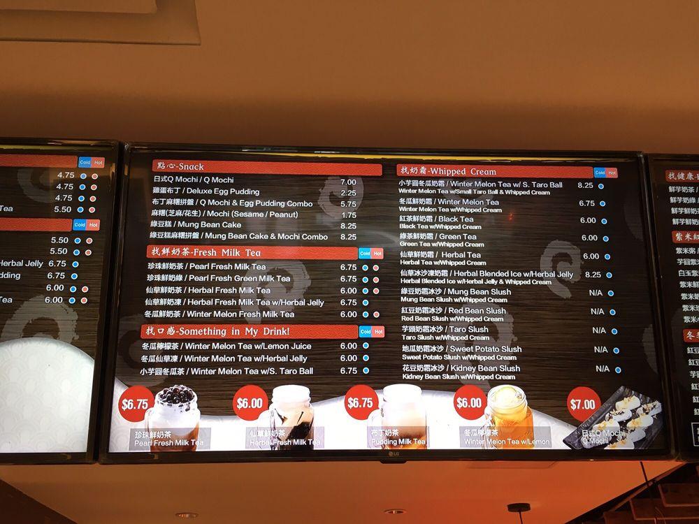Menu at Meet Fresh desserts, Vancouver