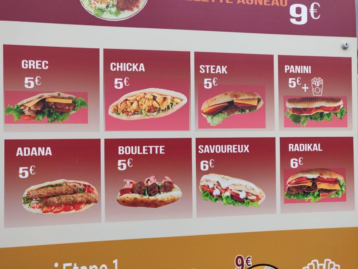 Menu at Pacha Kebab restaurant, Auneau