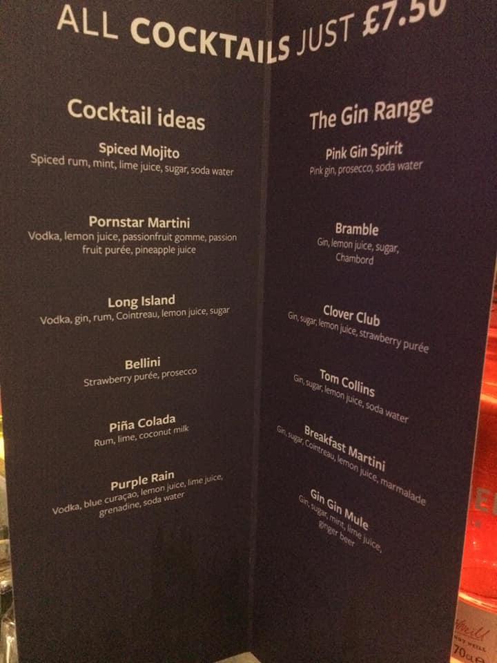 Menu at The Northern Monkey pub & bar, Manchester