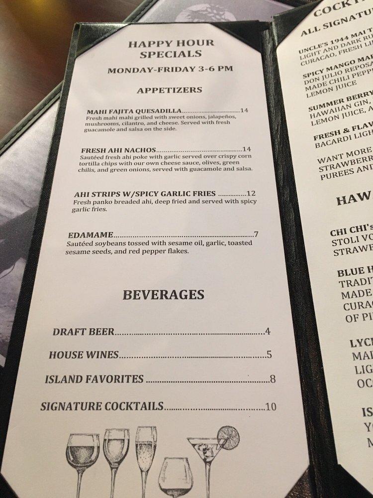 Menu at *PIER 38 LOCATION CLOSED PERMANENTLY* Uncle's Fish Market