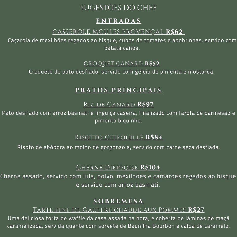 Chez L'Ami Martin cardápio