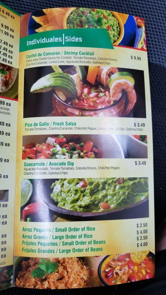 Menu at El Patron Supermarket, Bartow