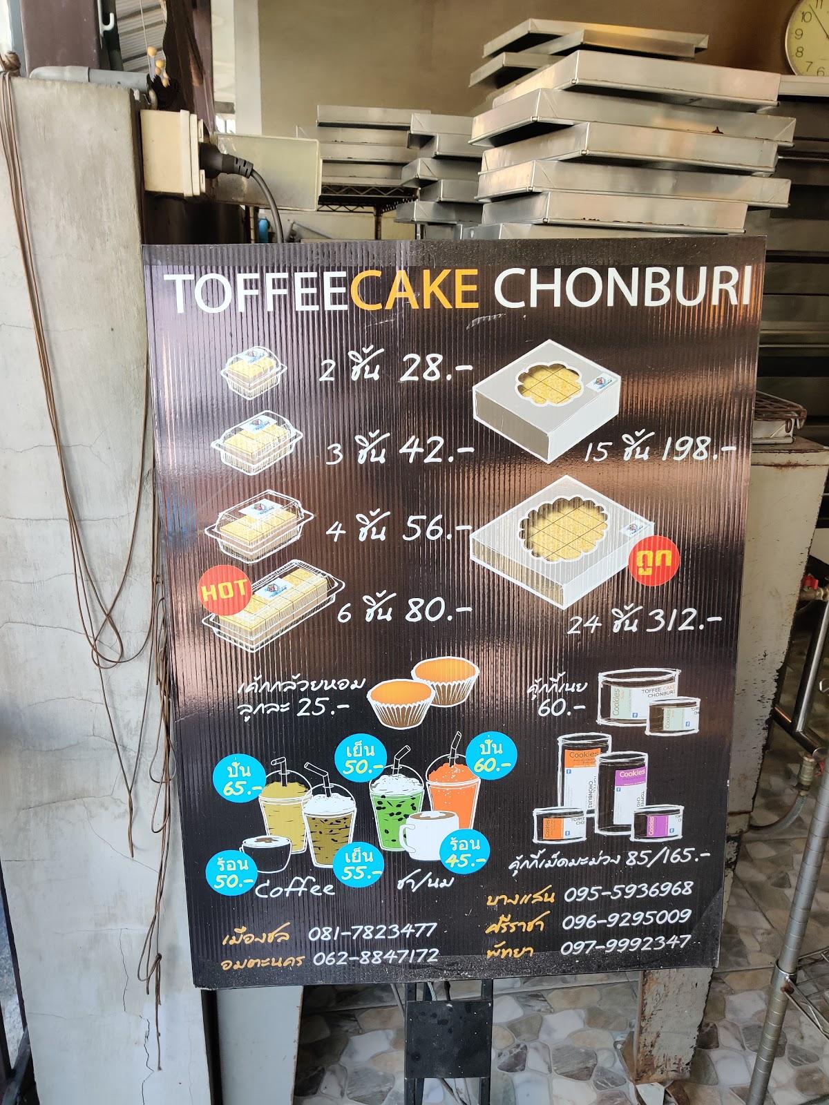 Menu at Toffee Cake Chonburi, Bang Pla Soi