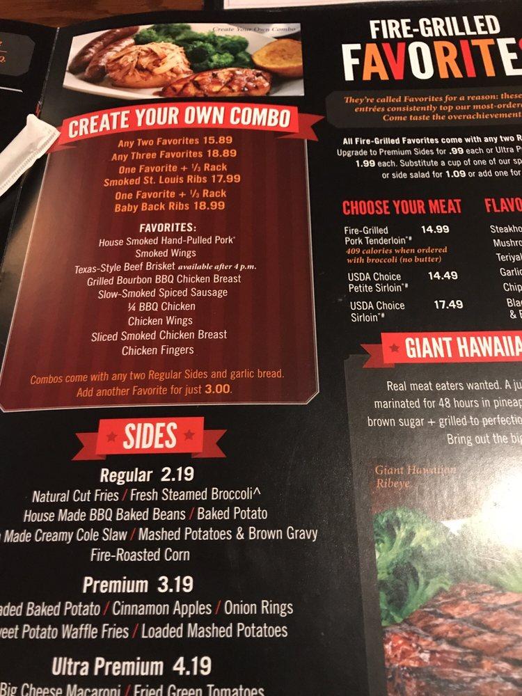 Menu at Smokey Bones Bowling Green BBQ, Bowling Green