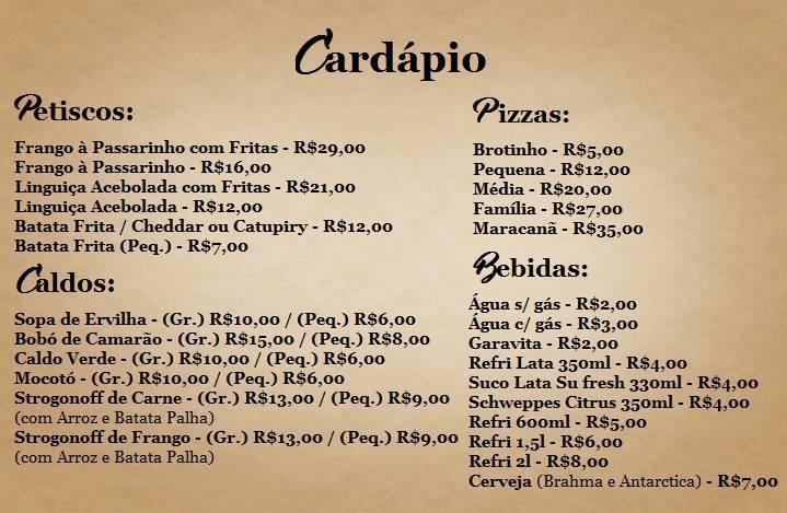 MIMI caldos e petiscos São João de Meriti RJ cardápio