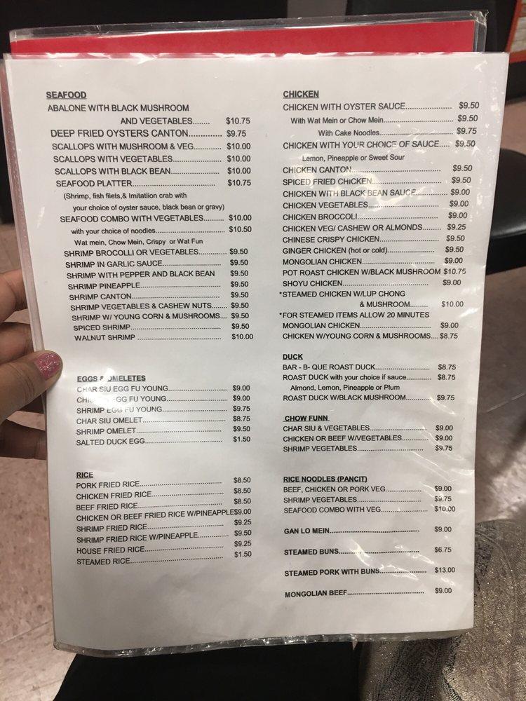 Menu at Kow's Restaurant, Hilo