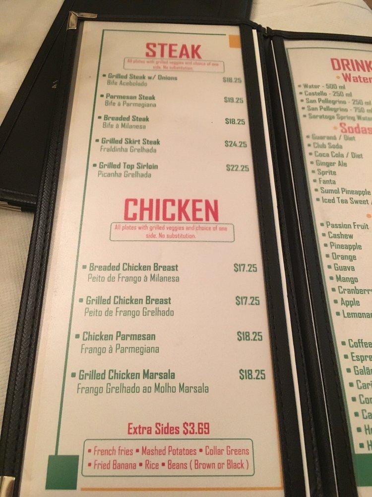 Menu at Brasilia Grill restaurant, Newark