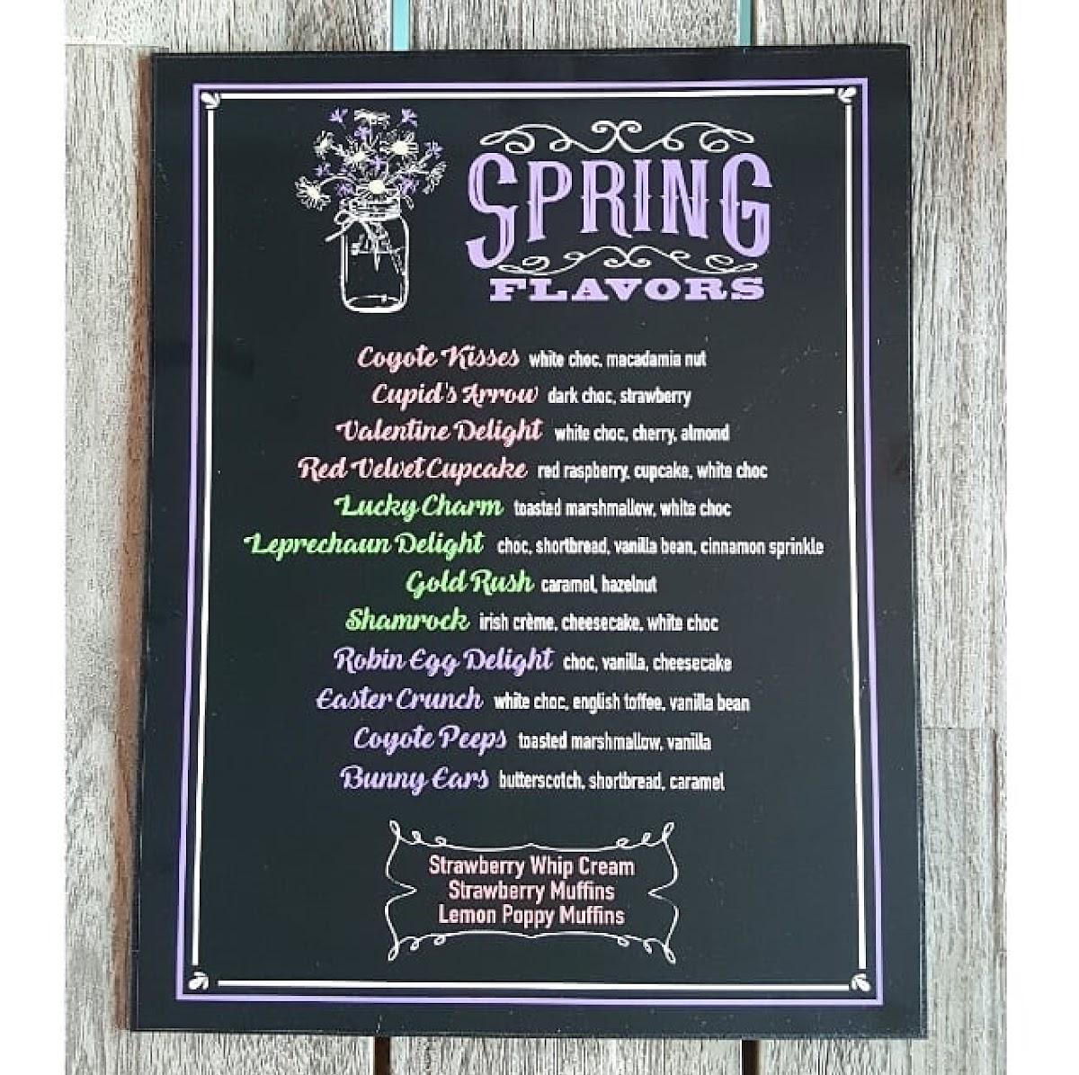 Carta de Coyote Coffee Cafe - Powdersville, Greenville