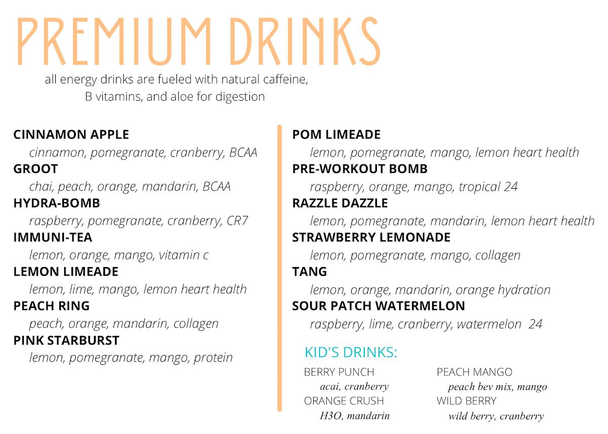 Menu at The Village Nutrition & Energy pub & bar, Streamwood