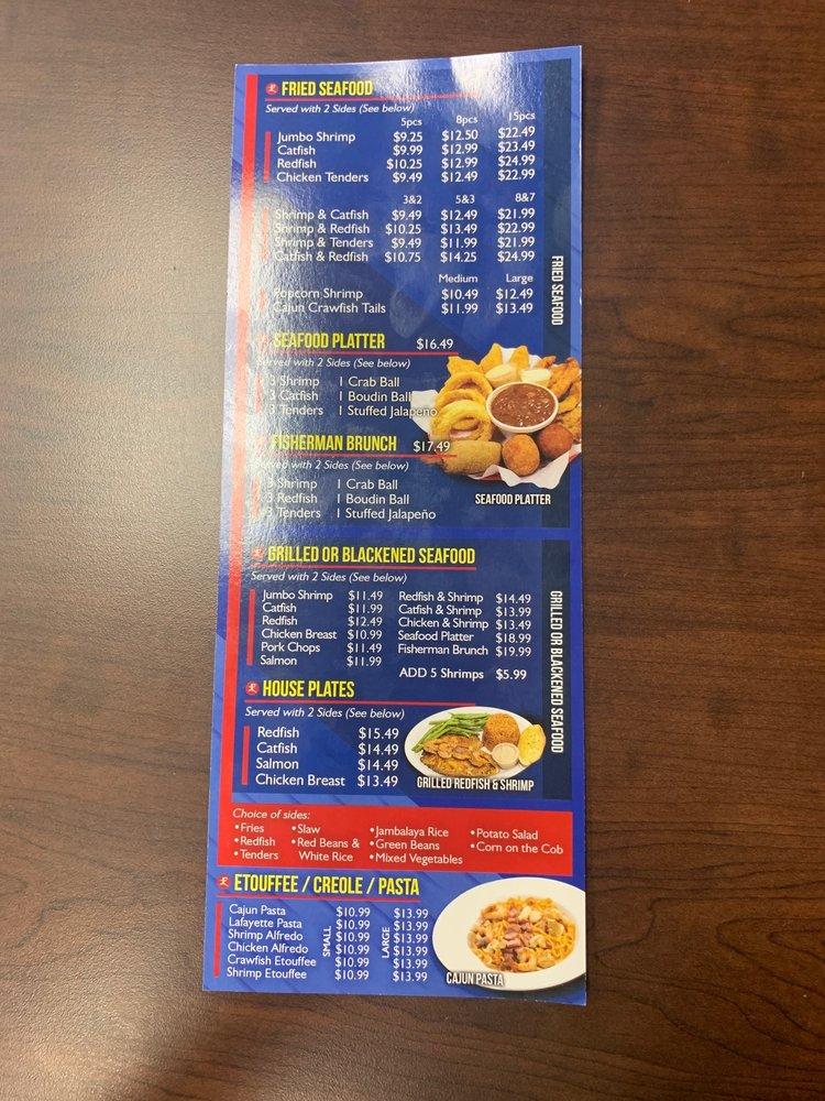 Menu at Louisiana Fish House restaurant, Houston, 60 E Crosstimbers St
