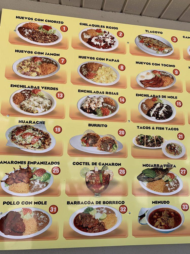 Menu at El Huarache restaurant Santa Cruz