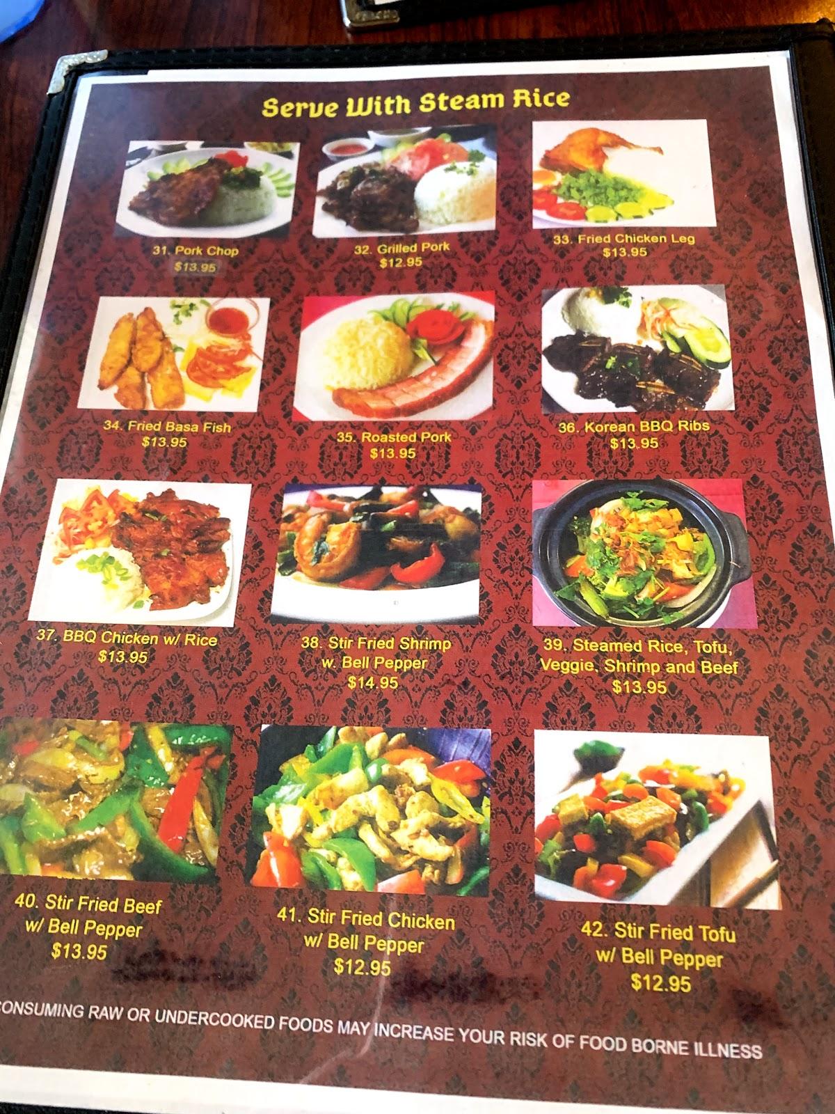 Menu at Noodle Bar, Lahaina
