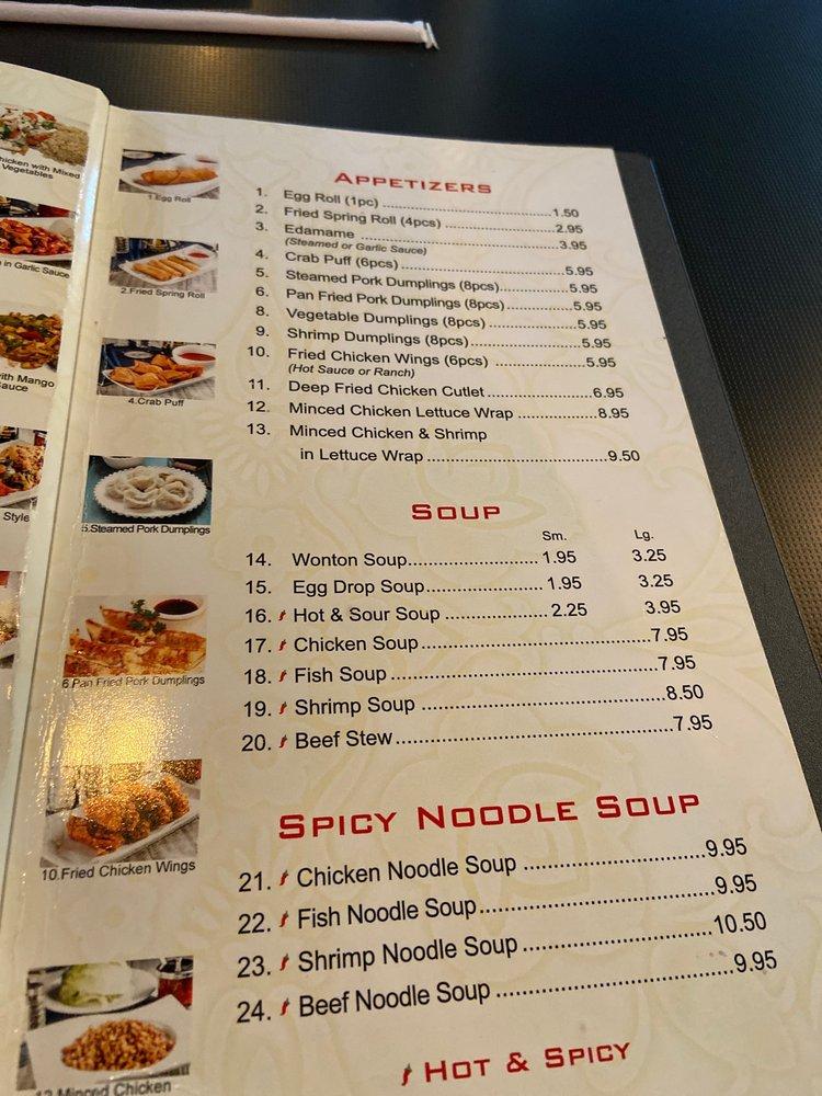 Menu at Spicy Chen restaurant, Cypress