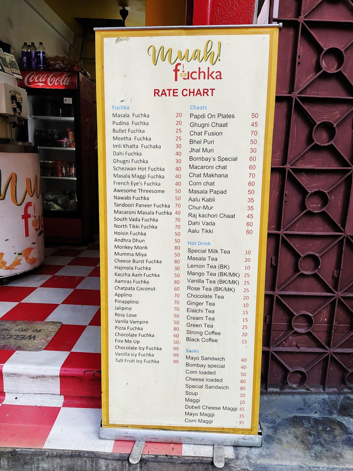 Muah! Fuchka menu