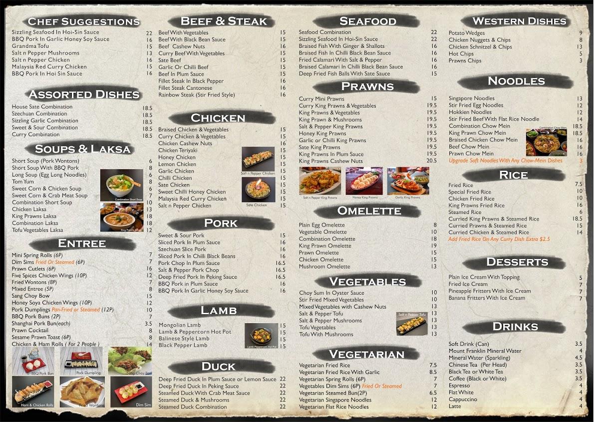 Menu at Say Inn Chinese Restaurant, Kingswood