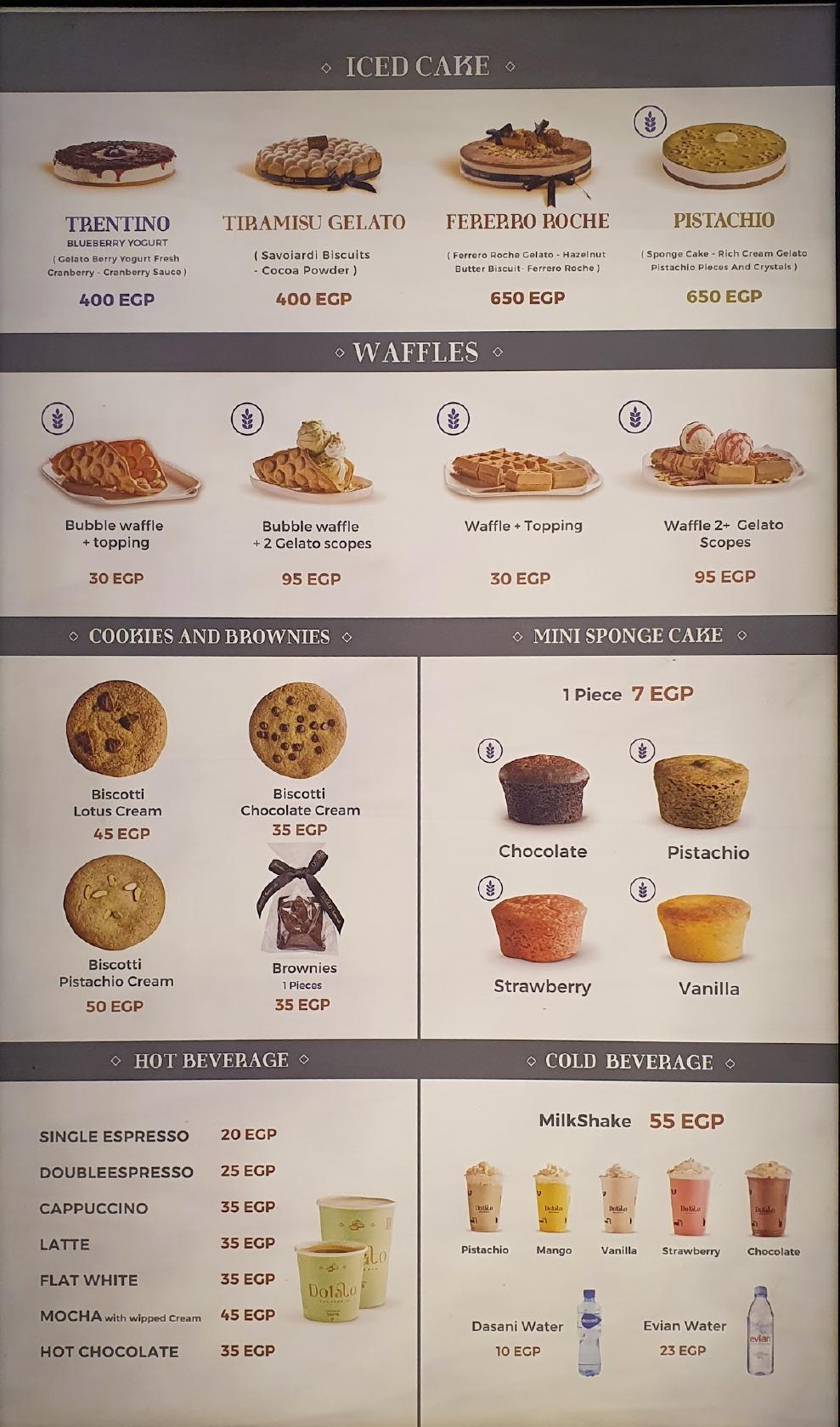 Menu at The Drive By The Waterway restaurant, New Cairo City
