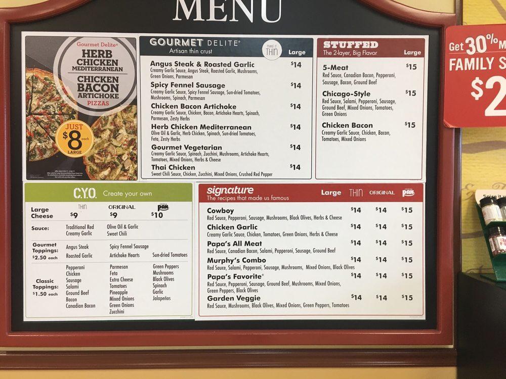 Menu at Papa Murphy's | Take 'N' Bake Pizza pizzeria, Boise, S Apple St