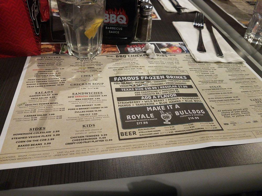 Menu at Dallas BBQ, New York City, 8914 Parsons Blvd