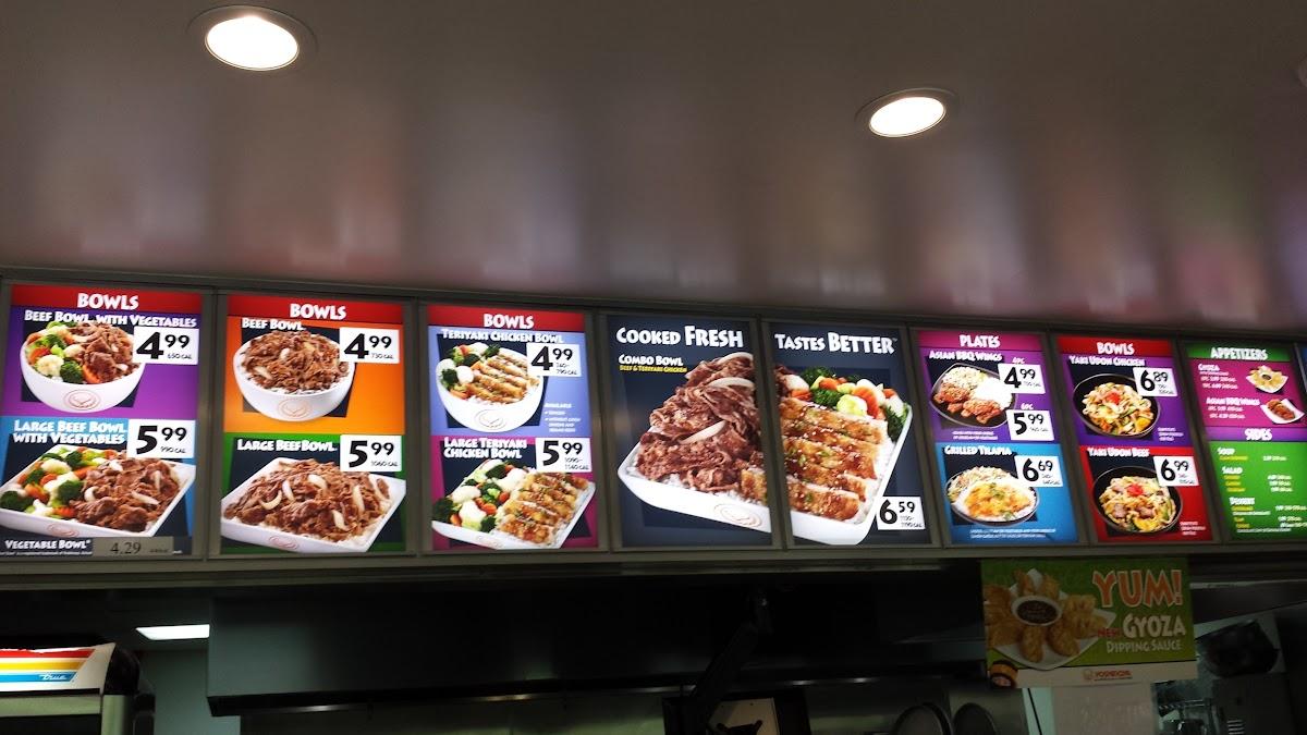 Menu at Yoshinoya UCLA fast food, Los Angeles, 617 Charles E Young Dr E