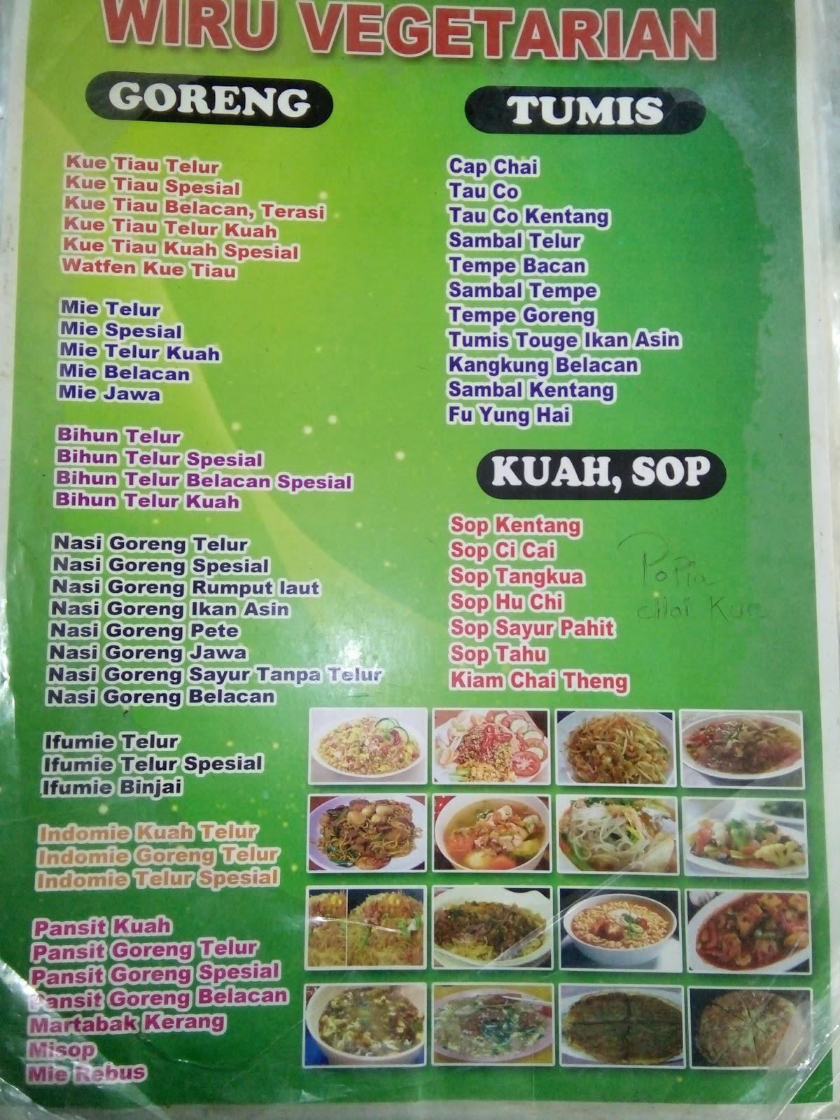 Menu at Kedai Nasi Ramadhan restaurant, Medan