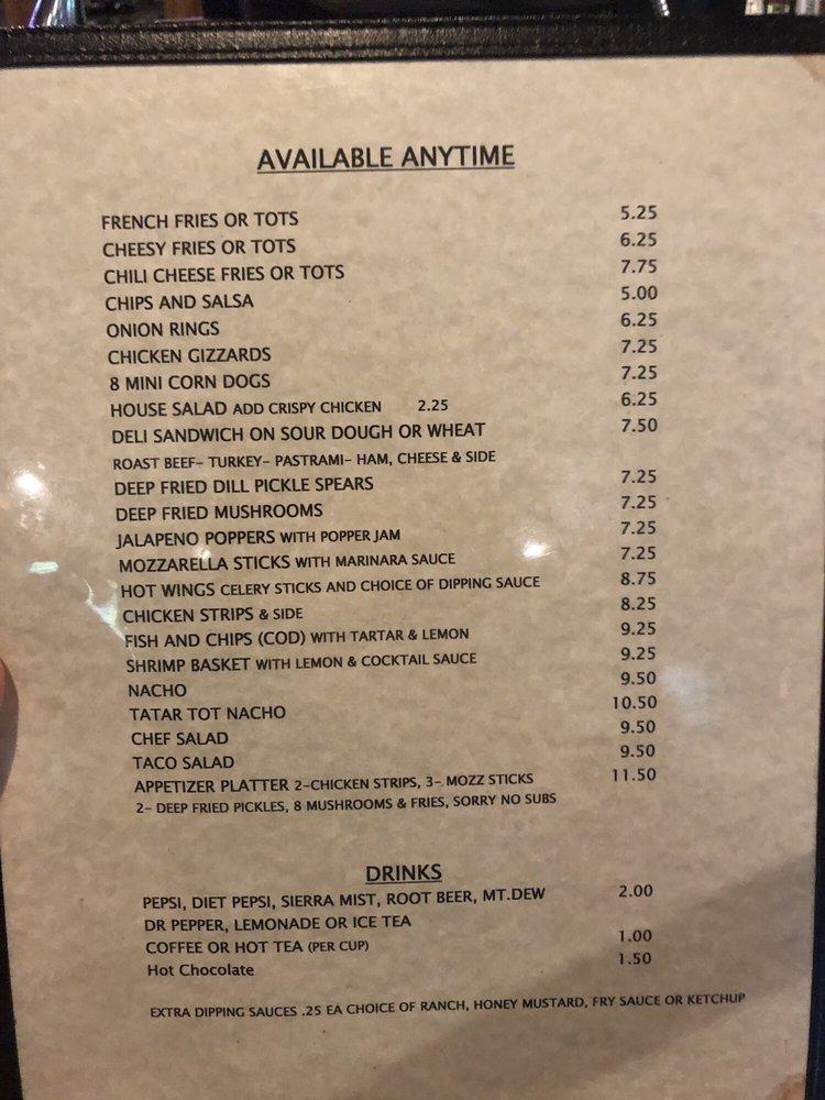 Menu at Southside Speakeasy pub & bar, Salem