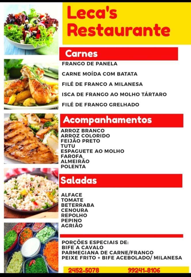 Leca's Restaurante cardápio