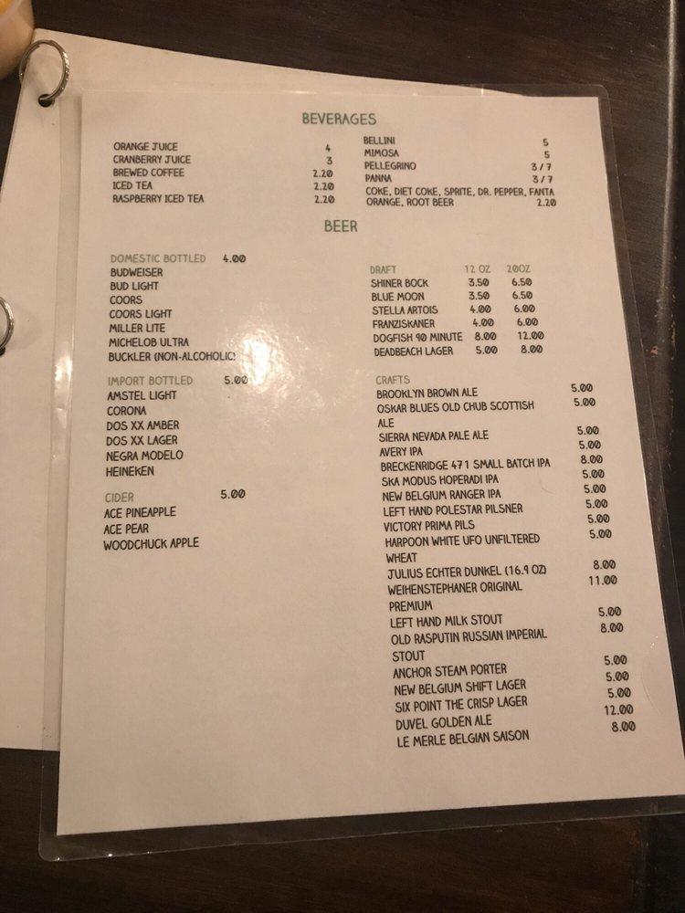 Menu at Greenery Restaurant, El Paso, 750 Sunland Park Dr