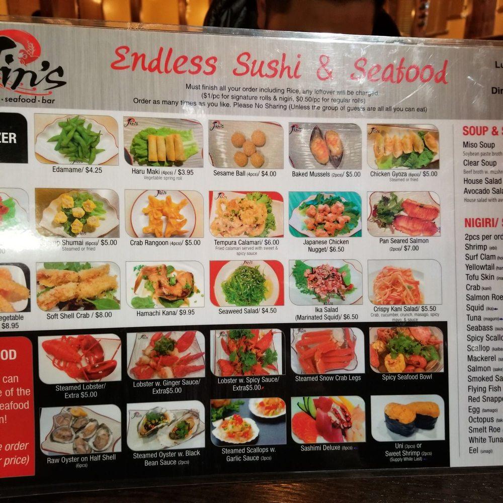 Menu at Jin's Sushi Seafood & Bar, Greenfield