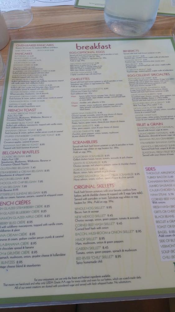Menu at Butterfield's Pancake House & Restaurant, Scottsdale