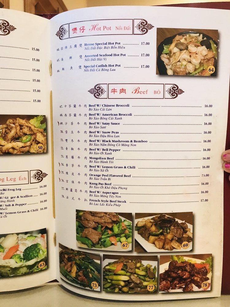 Menu at Capital Seafood restaurant, Garden Grove, Westminster Blvd.