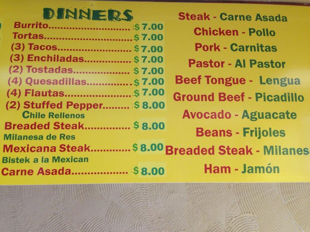 Menu at La Fiesta on Archer restaurant, Chicago, S Archer Ave