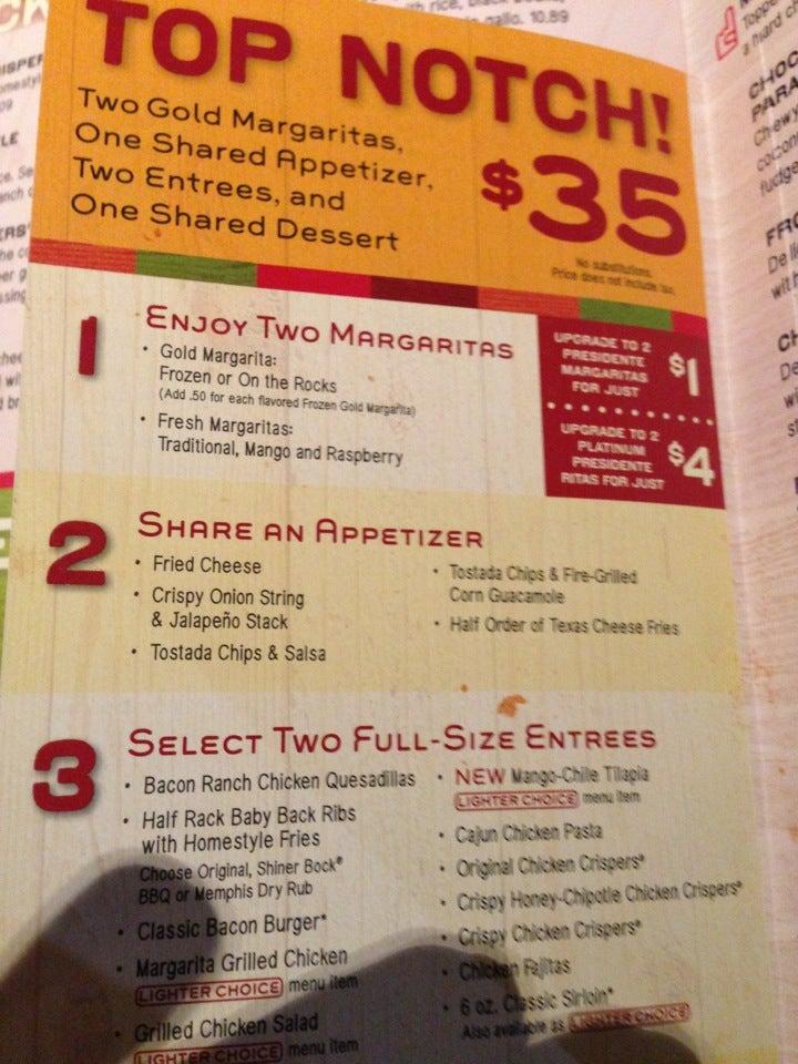 Menu at Chili's Grill & Bar, Fort Gratiot Township, 24th Ave